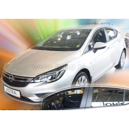 ΑΝΕΜΟΘΡΑΥΣΤΕΣ ΓΙΑ OPEL ASTRA K 5D HTB 2015+ ΣΕΤ ΑΥΤΟΚΙΝΗΤΟΥ ΑΠΟ ΕΥΚΑΜΠΤΟ ΦΙΜΕ ΠΛΑΣΤΙΚΟ HEKO - 4 ΤΕΜ.