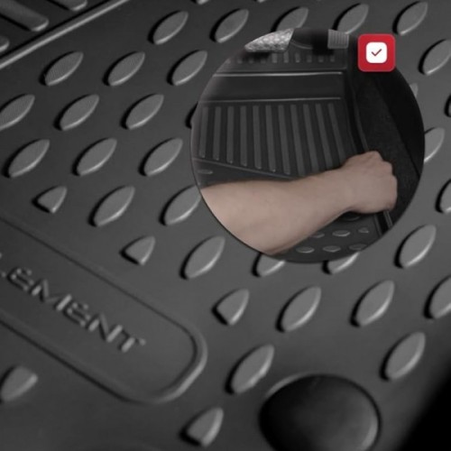 Novline - Πατάκια σε Σκαφη Element 3D για VW Golf VII SportWagon (AU) 04/2013 > 2020 5πορτο από TPE Λάστιχο σε Μαύρο Χρώμα - 4 τεμ. (ELEMENT3D5156210K/NV)