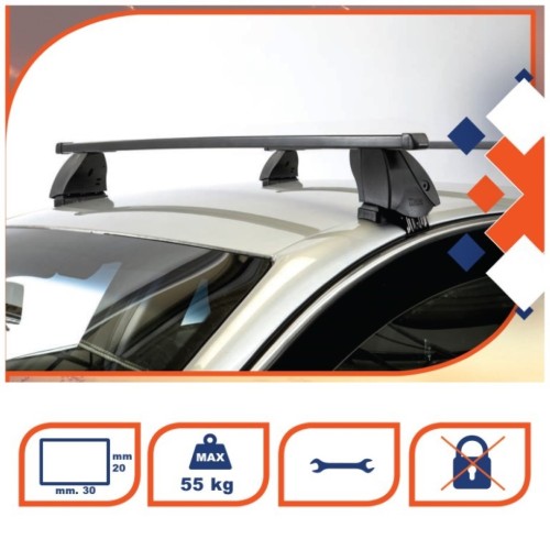 KIT ΜΕ ΜΠΑΡΕΣ ΟΡΟΦΗΣ ΓΙΑ NISSAN JUKE 5D 10+ ΣΙΔΗΡΟΥ K39 (BSM130-K17)
