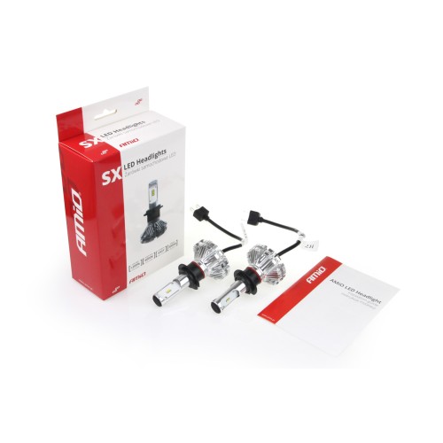 Amio - Λαμπτήρες SX SERIES τύπου H7 τάση λειτουργίας 6/12V απόδοσης 40W 6000K 3200lm με ενσωματωμένη ψύκτρα για Επιβατικά Αυτοκίνητα και Μοτοσυκλέτες - 2 τεμ. (01063/AM)