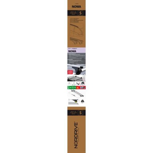 ΜΠΑΡΕΣ ΟΡΟΦΗΣ ΑΛΟΥΜΙΝΙΟΥ NOWA (S) 108cm ME FLUSH RAILING 2ΤΕΜ. ME ΚΛΕΙΔΙ