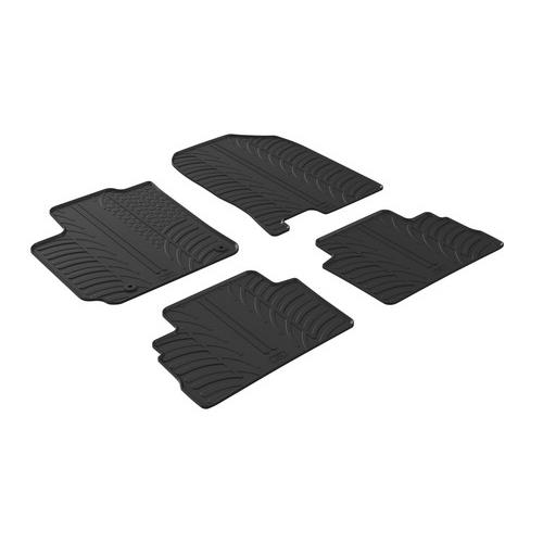 LAMPA - ΠΑΤΑΚΙΑ ΑΥΤΟΚΙΝΗΤΟΥ ΑΠΟ ΛΑΣΤΙΧΟ ΓΙΑ HYUNDAI KONA 10/2017+ ΣΕ ΜΑΥΡΟ ΧΡΩΜΑ ME ΚΟΥΜΠΩΜΑΤΑ - 4 ΤΕΜ.