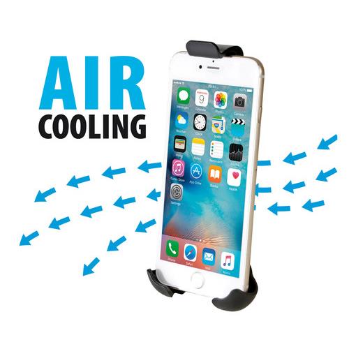 Αερόψυκτη Θήκη Κινητού Air Flow της σειράς Optiline Universal Εφαρμογής για κινητά με μέγιστο ύψος από 125 mm έως 180 mm, συμβατή με Βάσεις Στήριξης Κινητού Optiline για Μηχανή με σύστημα Duolock
