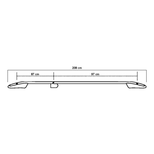 ΜΠΑΡΕΣ ΟΡΟΦΗΣ ΓΙΑ MERCEDES CITAN ELEGANCE W415 2013+ ΜΑΚΡΥ / RENAULT KANGOO 2008-2021 ΠΑΡΑΛΛΗΛΕΣ ΑΛΟΥΜΙΝΙΟΥ L2 ΜΑΥΡΕΣ
