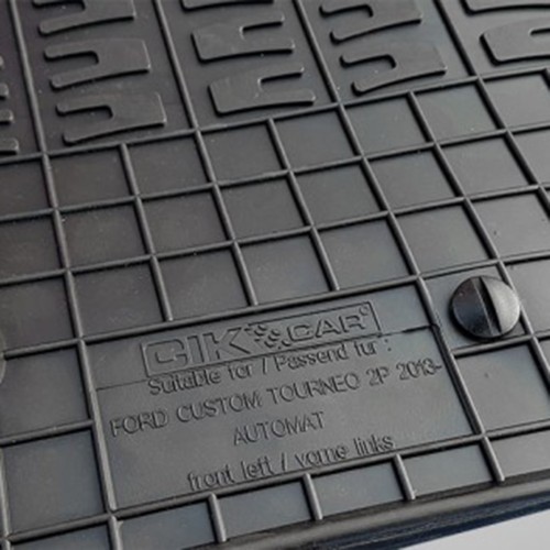Cik - ΠΑΤΑΚΙΑ ΑΥΤΟΚΙΝΗΤΟΥ ΑΠΟ ΛΑΣΤΙΧΟ ΓΙΑ FORD CUSTOM TOURNEO 2ΘΕΣΙΟ 2018+ ΣΕ ΜΑΥΡΟ ΧΡΩΜΑ ΜΕ ΚΟΥΜΠΩΜΑΤΑ - 2 ΤΕΜ. (RM.FO.0039/CK)