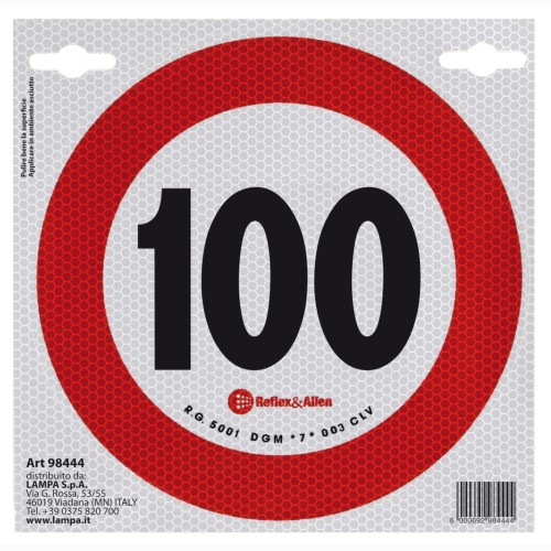 ΣΗΜΑ ΤΑΧΥΤΗΤΑΣ ΧΙΛΙΟΜΕΤΡΩΝ 100km/h ΑΥΤΟΚΟΛΛΗΤΟ 20CM ΔΙΑΜΕΤΡΟΣ