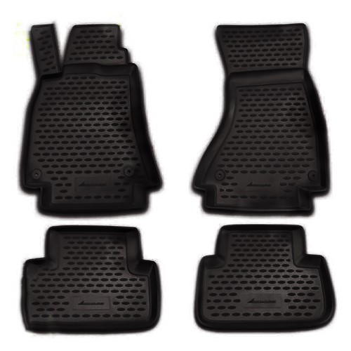 ΠΑΤΑΚΙΑ ΣΕ ΣΚΑΦΗ TPE ΛΑΣΤΙΧΟ ΓΙΑ AUDI A4 B6 4D 2000-2007  ΣΕ ΜΑΥΡΟ ΧΡΩΜΑ NOVLINE - 4 ΤΕΜ.