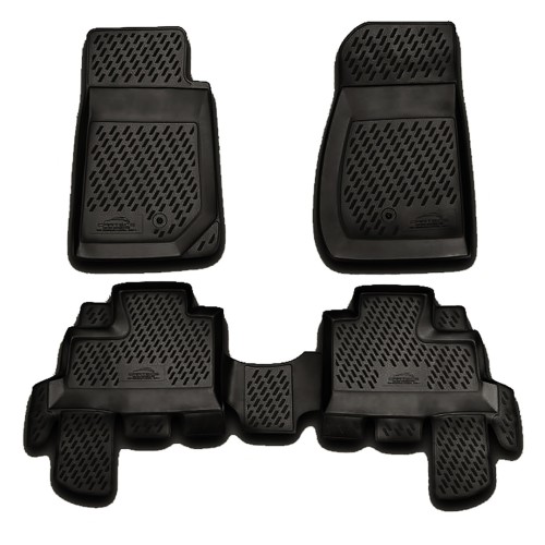 ΠΑΤΑΚΙΑ ΣΕ ΣΚΑΦΗ TPE ΛΑΣΤΙΧΟ ΓΙΑ JEEP WRANGLER 5D 2007-2018  ΣΕ ΜΑΥΡΟ ΧΡΩΜΑ NOVLINE - 4 ΤΕΜ.