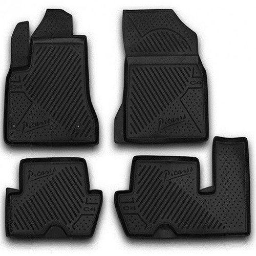 ΠΑΤΑΚΙΑ ΣΕ ΣΚΑΦΗ TPE ΛΑΣΤΙΧΟ ΓΙΑ CITROEN C4 PICASSO 5D 2007-2013  ΣΕ ΜΑΥΡΟ ΧΡΩΜΑ NOVLINE - 4 ΤΕΜ.