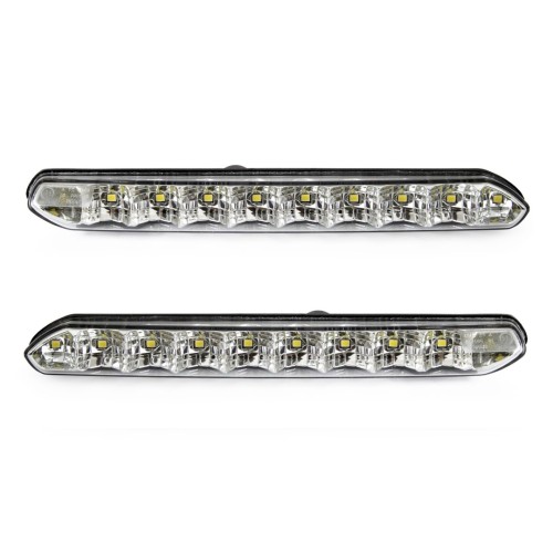 Amio - Φώτα Ημέρας DRL Τάση Λειτουργίας 12/24V Απόδοση 7W 20 LED 0.35W Ανά LED Διαστάσεις 190x20x40mm για Αυτοκίνητο – 2 τεμ. (01266/AM)