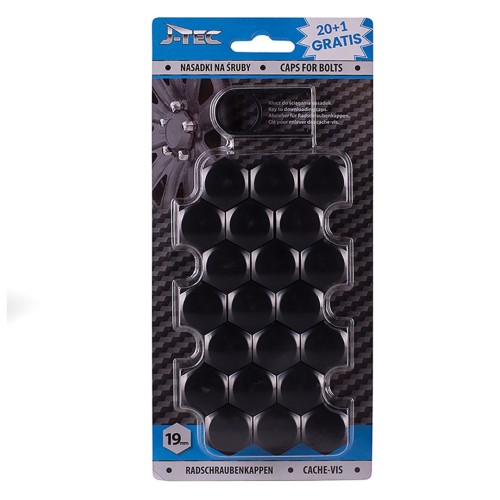 Amio - ΚΑΠΑΚΙΑ ΜΠΟΥΛΟΝΙΩΝ 19mm ΜΑΥΡΑ - 21 ΤΕΜ. (G21305/AM)