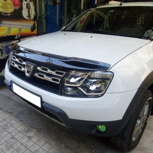 ΑΝΕΜΟΘΡΑΥΣΤΗΣ ΚΑΠΩ ΑΥΤΟΚΙΝΗΤΟΥ ΓΙΑ DACIA DUSTER 2010-2018 ΑΠΟ ΕΥΚΑΜΠΤΟ ΦΙΜΕ ΠΛΑΣΤΙΚΟ HEKO - 1 ΤΕΜ.