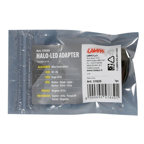 ΑΝΤΑΠΤΟΡΑΣ ΓΙΑ HALO LED ΓΙΑ ALFA ROMEO/ AUDI/FORD/OPEL/RENAULT/ VW 1ΤΕΜ.