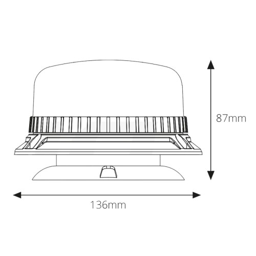 Amio - ΦΑΡΟΣ ΜΑΓΝΗΤΙΚΟΣ W03M 12V/24V 36LED ΠΟΡΤΟΚΑΛΙ IP56 136X87mm - 1 ΤΕΜ. (02295/AM)