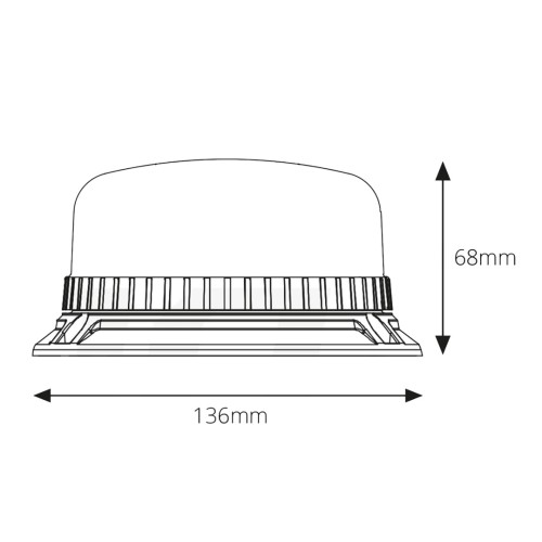 Amio - ΦΑΡΟΣ W03B 12V/24V 36LED ΒΙΔΩΤΟΣ (3 ΒΙΔΕΣ) ΠΟΡΤΟΚΑΛΙ IP56 136X68MM - 1 ΤΕΜ. (02296/AM)