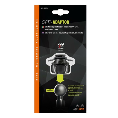 Ανταλλακτικός Αντάπτορας Adaptor 25 mm της σειράς Optiline, συμβατός με Βάσεις Στήριξης Κινητού RAM ® ή Βάσεις Στήριξης Κινητού με μπίλια 25 mm και Θήκες ή Αντάπτορες Κινητού Optiline