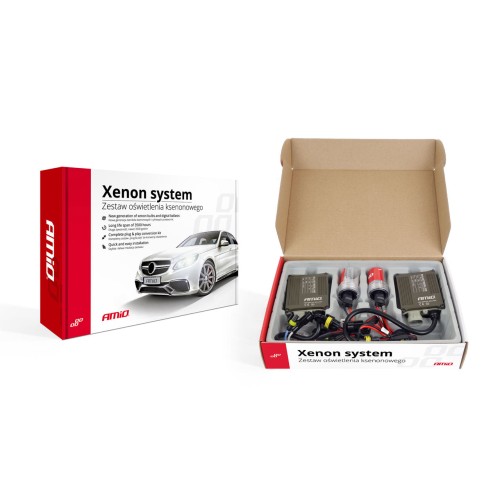 Amio - Kit Xenon H7 8000K 35W CANBUS 12/24V για έντονο ψυχρό φωτισμό δρόμου και καθαρή δέσμη χωρίς σφάλματα στο καντράν με μεγάλη διάρκεια ζωής - 1 Σετ (01796/AM)
