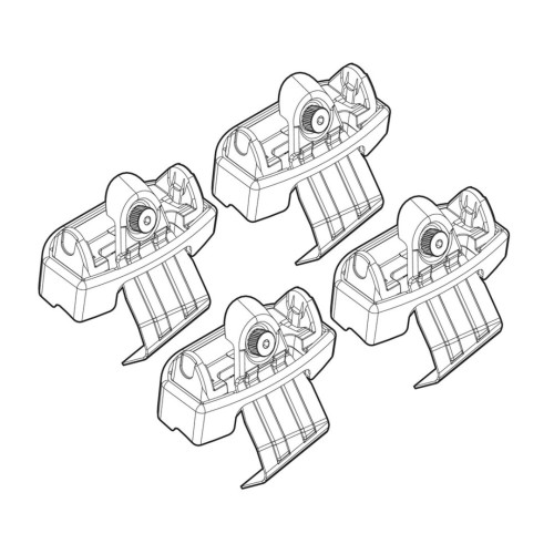 ΑΚΡΑ ΓΙΑ ΜΠΑΡΕΣ NORDRIVE ΓΙΑ VOLVO V50 (no railing) 02/04+ KIT