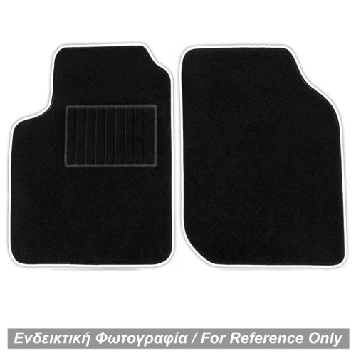 ΠΑΤΑΚΙΑ ΜΟΚΕΤΑ ΓΙΑ MERCEDES SMART ROADSTER 452 1998-2006 ΜΑΥΡΟ ΜΕ ΛΕΥΚΟ ΡΕΛΙ RACE AXION - 2 ΤΕΜ.