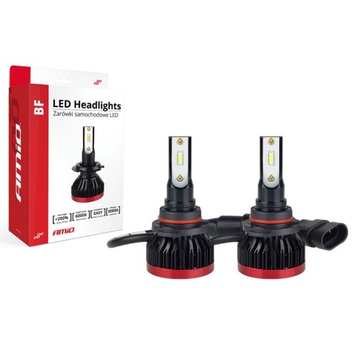 AMiO – LED HB4 9006 BF-Series 6.000K, απογειώστε τη νυχτερινή ορατότητα με ισχύ 50W και 3.100lm για κρυστάλλινο φωτισμό σε κάθε διαδρομή – 2 Τεμ. (02247/AM)