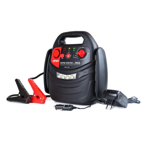Amio - ΕΚΚΙΝΗΤΗΣ ΜΠΑΤΑΡΙΑΣ STARTER 4 ΣΕ 1 17Ah 12V DC 300A (700A max) 250PSI ΜΕ ΚΟΜΠΡΕΣΕΡ ΑΕΡΑ / ΜΑΝΟΜΕΤΡΟ / 3 LED / 2 ΠΡΙΖΕΣ 12V / 1 ΘΥΡΑ USB 5V 2,1A SENA ΓΙΑ ΒΕΝΖΙΝΗ ΚΑΙ DIESEL - 1 ΤΕΜ. (02523/AM)