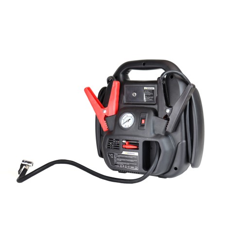 Amio - ΕΚΚΙΝΗΤΗΣ ΜΠΑΤΑΡΙΑΣ STARTER 4 ΣΕ 1 17Ah 12V DC 300A (700A max) 250PSI ΜΕ ΚΟΜΠΡΕΣΕΡ ΑΕΡΑ / ΜΑΝΟΜΕΤΡΟ / 3 LED / 2 ΠΡΙΖΕΣ 12V / 1 ΘΥΡΑ USB 5V 2,1A SENA ΓΙΑ ΒΕΝΖΙΝΗ ΚΑΙ DIESEL - 1 ΤΕΜ. (02523/AM)