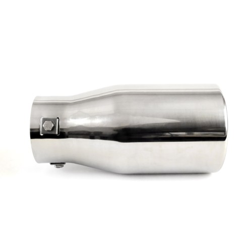 Amio - Άκρο Εξάτμισης MT-018 Στρογγυλό Inox για Απολήξεις 50-65mm από Ανοξείδωτο Χάλυβα για Βελτίωση Εμφάνισης και Ήχου Αυτοκινήτου - 1 τεμ. (01318/AM)