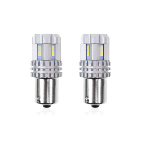Amio - P21W BA15s 12/24V 22LED SMD ULTRABRIGHT CANBUS ΛΕΥΚΟ 2ΤΕΜ. (02449/AM)