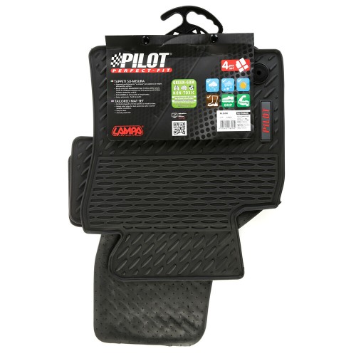 LAMPA - ΠΑΤΑΚΙΑ ΑΥΤΟΚΙΝΗΤΟΥ ΑΠΟ ΛΑΣΤΙΧΟ ΓΙΑ VW GOLF 5+6 3D/5D 11/2003-10/2014 / JETTA 09/2005-01/2011 / SCIROCCO 2008+ PILOT ECO GOMMA STYLE Β (ΜΕ ΚΟΥΜΠΩΜΑΤΑ) - 4 ΤΕΜ.
