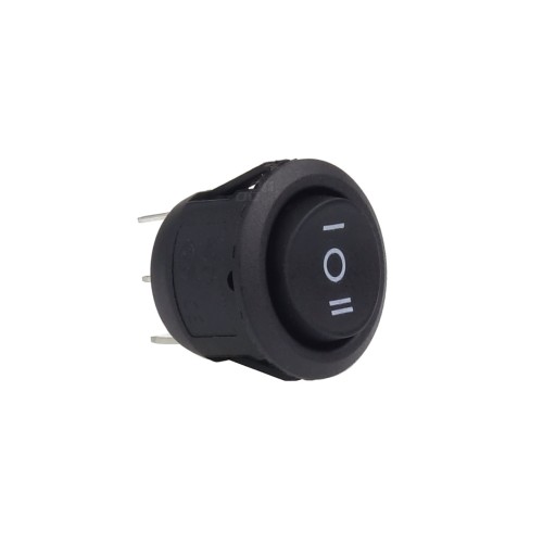 Amio - ΔΙΑΚΟΠΤΗΣ ΣΤΡΟΓΓΥΛΟΣ 3 ΘΕΣΕΩΝ 12V 2cm BU03 - 1ΤΕΜ. (02463/AM)