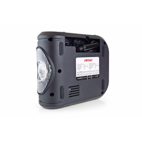 Amio - ΚΟΜΠΡΕΣΕΡ ΑΕΡΑ ΕΛΑΣΤΙΚΩΝ ΨΗΦΙΑΚΟ 12V 150psi 10bar ΜΕ LED ΦΑΚΟ & ΚΑΛΩΔΙΟ 300cm - 1 τεμ. (02380/AM)