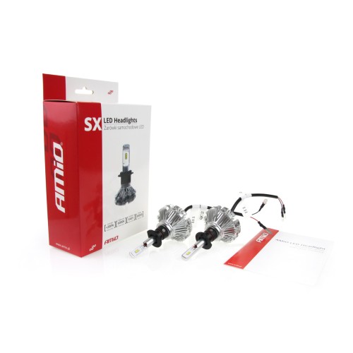 Amio - Λαμπτήρες SX SERIES τύπου H1 τάση λειτουργίας 6/12V απόδοσης 40W 6000K 3200lm με ενσωματωμένη ψύκτρα για Επιβατικά Αυτοκίνητα και Μοτοσυκλέτες - 2 τεμ. (01061/AM)
