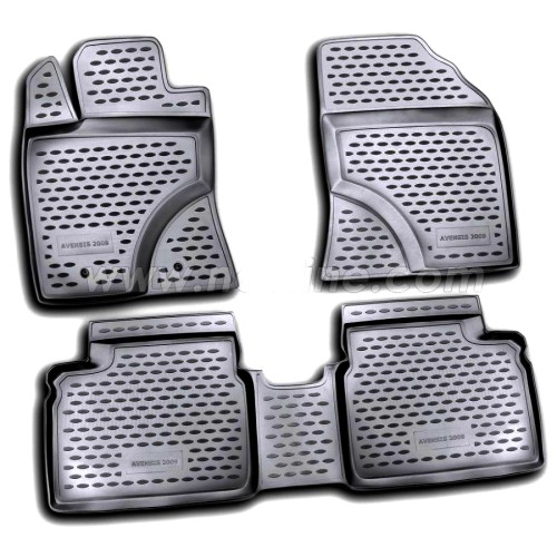 ΠΑΤΑΚΙΑ ΣΕ ΣΚΑΦΗ TPE ΛΑΣΤΙΧΟ ΓΙΑ TOYOTA AVENSIS 4D 04/2009-12/2015  ΣΕ ΜΑΥΡΟ ΧΡΩΜΑ NOVLINE - 4 ΤΕΜ.