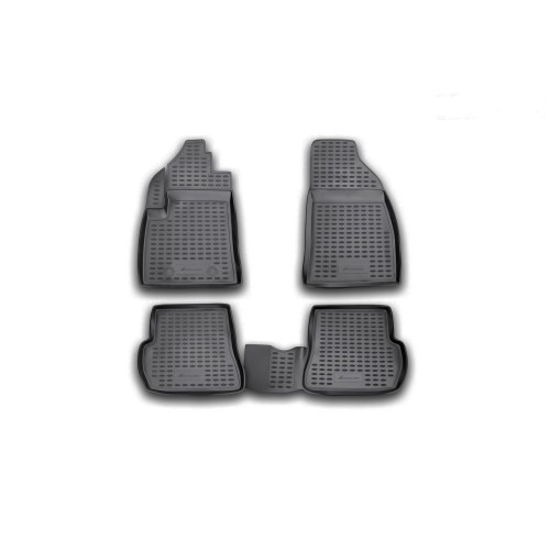 ΠΑΤΑΚΙΑ ΣΕ ΣΚΑΦΗ TPE ΛΑΣΤΙΧΟ ΓΙΑ FORD FIESTA 05/2002-08/2008 / FORD FUSION 2002-2012  ΣΕ ΜΑΥΡΟ ΧΡΩΜΑ NOVLINE - 4 ΤΕΜ.