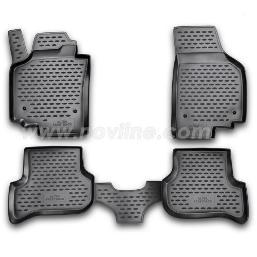 ΠΑΤΑΚΙΑ ΣΕ ΣΚΑΦΗ TPE ΛΑΣΤΙΧΟ ΓΙΑ SEAT ALTEA XL 01/2006-2015  ΣΕ ΜΑΥΡΟ ΧΡΩΜΑ NOVLINE - 4 ΤΕΜ.