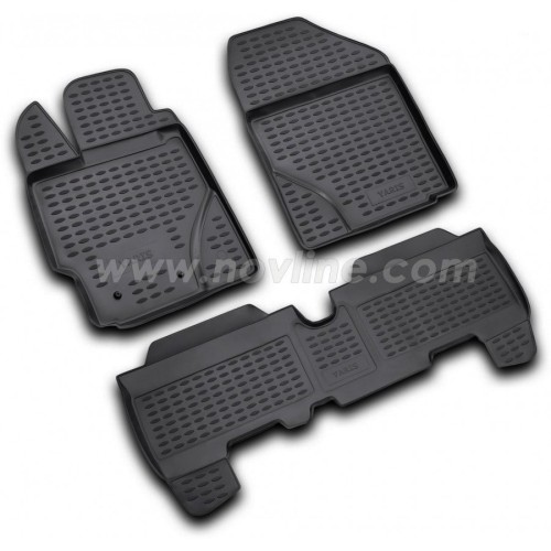 ΠΑΤΑΚΙΑ ΣΕ ΣΚΑΦΗ TPE ΛΑΣΤΙΧΟ ΓΙΑ TOYOTA YARIS 01/2006-09/2011  ΣΕ ΜΑΥΡΟ ΧΡΩΜΑ NOVLINE - 4 ΤΕΜ.