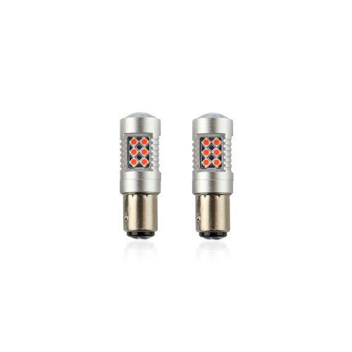 Amio - PR21/5W 12/24V 1,3/1,7W 6.000k LED 24xSMD3030 CAN-BUS ΚΟΚΚΙΝΟ 18x56mm 2ΤΕΜ. (02579/AM)