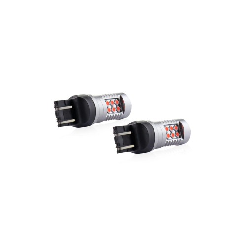 Amio - WR21/5W T20 12/24V 6,2W 5.600K LED 24xSMD3030 CAN-BUS ΚΟΚΚΙΝΟ 18x56mm 2ΤΕΜ. (02581/AM)