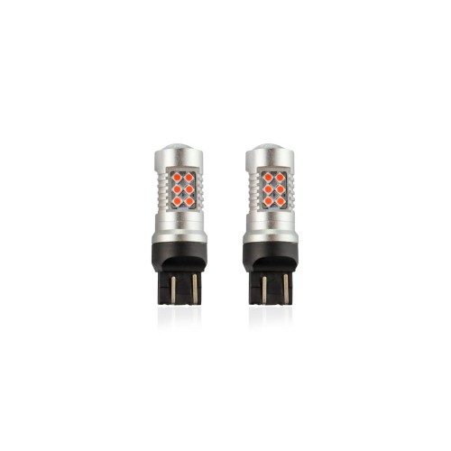 Amio - WR21/5W T20 12/24V 6,2W 5.600K LED 24xSMD3030 CAN-BUS ΚΟΚΚΙΝΟ 18x56mm 2ΤΕΜ. (02581/AM)