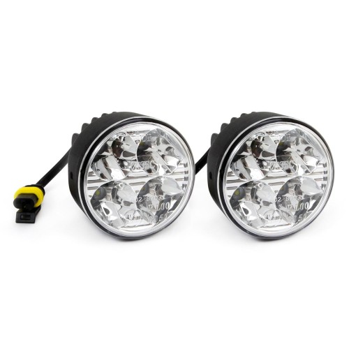 Amio – Στρογγυλά Φώτα Ημέρας DRL LED 12/24V 800Lm για Αυξημένη Ορατότητα & Ασφάλεια σε Αυτοκίνητο & Φορτηγό – Σετ 2 Τεμ. (01524/AM)