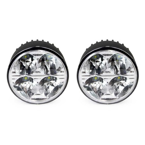 Amio – Στρογγυλά Φώτα Ημέρας DRL LED 12/24V 800Lm για Αυξημένη Ορατότητα & Ασφάλεια σε Αυτοκίνητο & Φορτηγό – Σετ 2 Τεμ. (01524/AM)