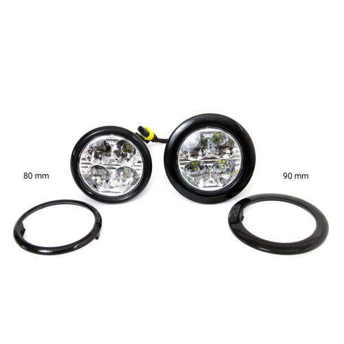 Amio – Στρογγυλά Φώτα Ημέρας DRL LED 12/24V 800Lm για Αυξημένη Ορατότητα & Ασφάλεια σε Αυτοκίνητο & Φορτηγό – Σετ 2 Τεμ. (01524/AM)