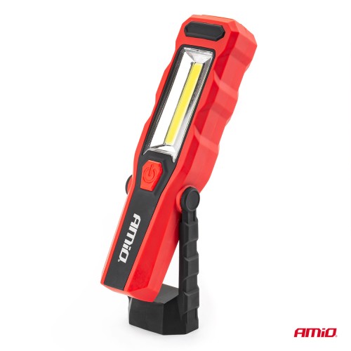 AMiO – Φακός εργασίας WT02 COB LED 150/300lm 3W με περιστροφή 180°, φωτίστε με απόλυτη ακρίβεια κάθε τυφλό σημείο του κινητήρα χάρη στη διπλή μαγνητική στήριξη – 1 Τεμ. (02171/AM)