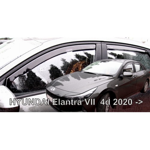 ΑΝΕΜΟΘΡΑΥΣΤΕΣ ΓΙΑ HYUNDAI ELANTRA 4D 2020+ ΣΕΤ ΑΥΤΟΚΙΝΗΤΟΥ ΑΠΟ ΕΥΚΑΜΠΤΟ ΦΙΜΕ ΠΛΑΣΤΙΚΟ HEKO - 4 ΤΕΜ.