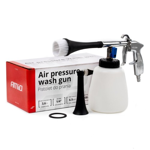 Amio - ΠΙΣΤΟΛΙ ΑΕΡΟΣ 6,5 BAR ΜΕ ΔΟΧΕΙΟ ΠΛΥΣΙΜΑΤΟΣ 1000ml PT-12 - 1 ΤΕΜ. (02630/AM)