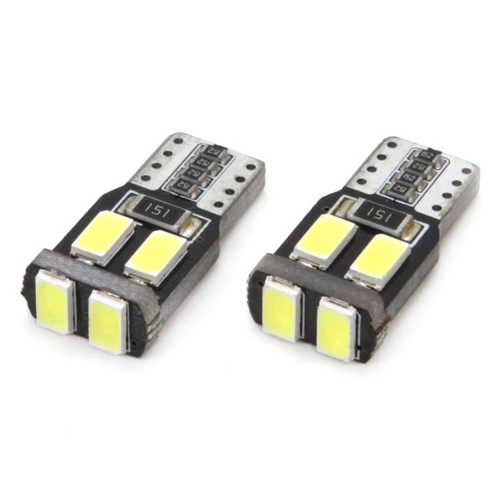 Amio – Λαμπάκια LED T10 W5W 12V 1W 5600K 6xSMD 5730 CANBUS Καρφωτά για Ισχυρό Λευκό Φωτισμό σε Καθημερινή Χρήση – Σετ 2 Τεμ. (01622/AM)