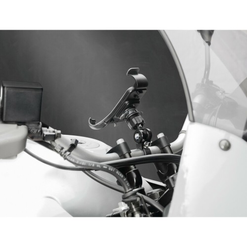 Βάση Στήριξης Κινητού Clamp της σειράς Titan Optiline για Τιμόνι Μηχανής ή Ποδηλάτου με διάμετρο από 14 mm έως 34 mm και σύστημα Duolock, συμβατή με Θήκες ή Αντάπτορες Κινητού Optiline