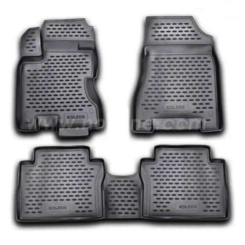 ΠΑΤΑΚΙΑ ΣΕ ΣΚΑΦΗ TPE ΛΑΣΤΙΧΟ ΓΙΑ RENAULT KOLEOS 06/2008-2017  ΣΕ ΜΑΥΡΟ ΧΡΩΜΑ NOVLINE - 4 ΤΕΜ.