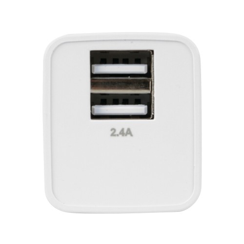 ΦΟΡΤΙΣΤΗΣ ME OIKIAKH ΠΡΙΖΑ 220/240V 12W 2400mA ΜΕ 2 ΘΥΡΕΣ USB (A+A) LAMPA - 1 ΤΕΜ