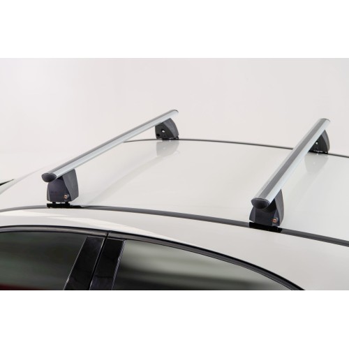 ΜΠΑΡΕΣ ΟΡΟΦΗΣ ΑΛΟΥΜΙΝΙΟΥ DELTA L SILVER 141 cm ROOF RACK ΣΕΤ ΣΕ ΑΣΗΜΙ ΧΡΩΜΑ ΜΕ ΠΡΟΣΤΑΤΕΥΤΙΚΑ ΚΑΠΑΚΙΑ ΑΚΡΩΝ ΓΙΑ ΑΠΛΗ ΟΡΟΦΗ MENABO - 2 ΤΕΜ.